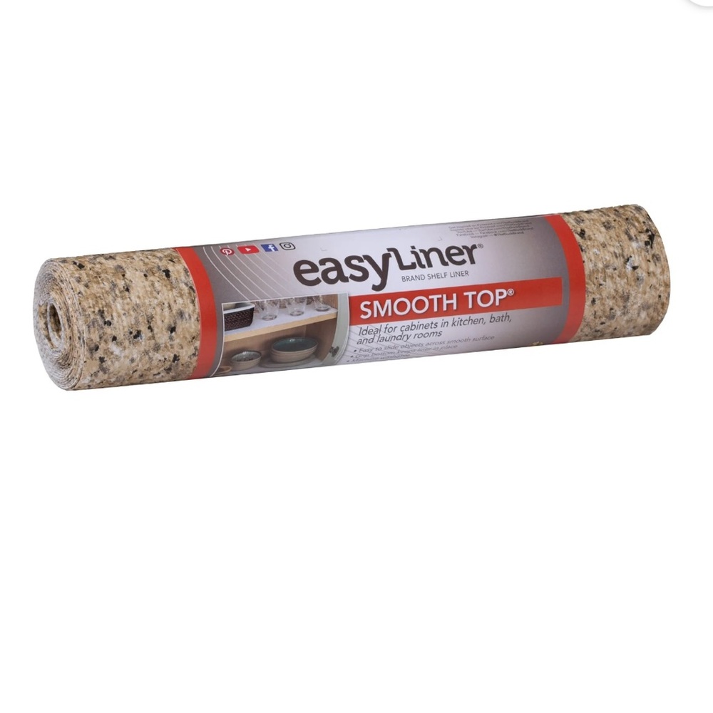 NWT Easy Liner Smooth Top 12 in. x 10 ft. Shelf Liner Cabinet Beige Granite